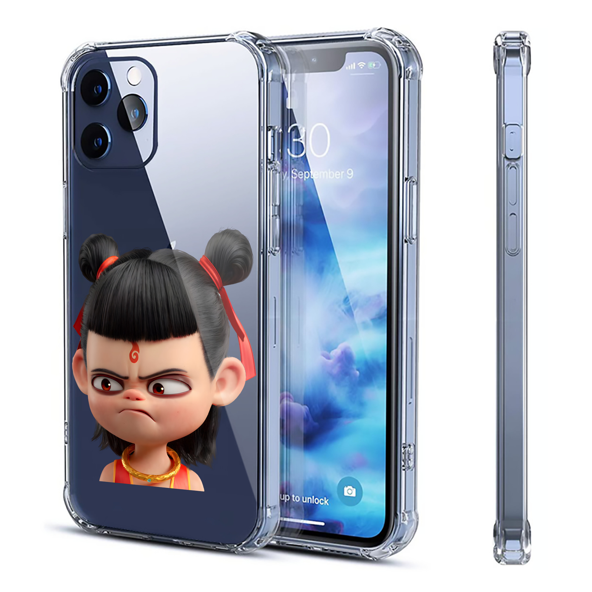 （画像用） Ne Zha 2 ナタ 魔童の大暴れ 【iPhone 12シリーズ対応】透明スマホケース（クリアソフトケース）